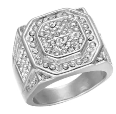 Men's Hexagonal Gold and Silver  Ring