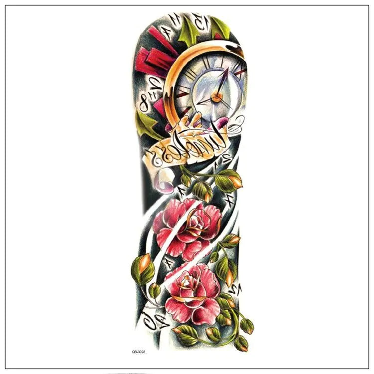 5Pcs Large Temporary Body Art Arm Tattoo Sticker Sleeve Man Women Waterproof USA