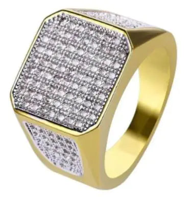 Men's Hexagonal Gold and Silver  Ring