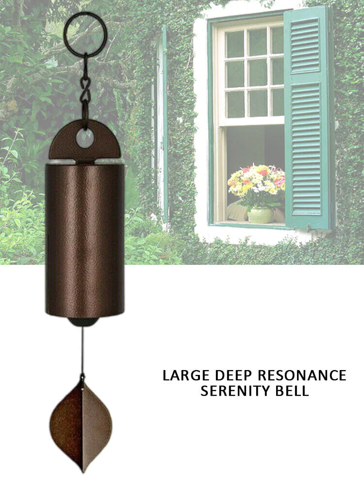 Large Deep Resonance Serenity Metal Bell Heroic Wind Chimes Outdoor Garden Decor